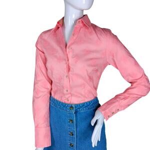 Robert Graham Button Down Shirt Size XS P Pink Floral Pattern Long Sleeve